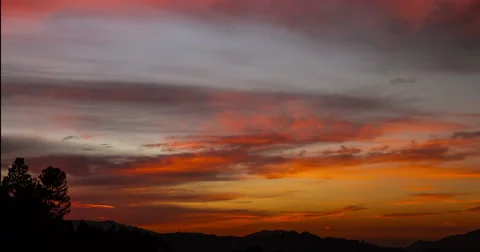 Multicolored time lapse sunset 4k 2160 Stock Footage 41321688