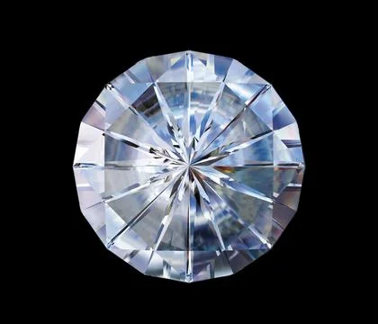 Multicolored transparent crystal on dark background. 3D illustration Stock Illustration