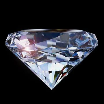 Multicolored transparent crystal on dark background. 3D illustration Stock Illustration