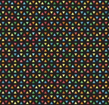 Multicolored triangle vector pattern. Seamless bright background Stock Illustration