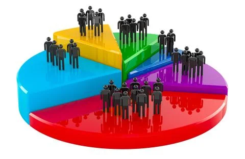 Multicolored triangular puzzle. Business logotype concept. 3D rendering Stock Illustration