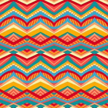 Multicolored tribal pattern Stock Illustration