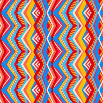 Multicolored tribal pattern Stock Illustration