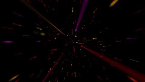 Multicolored Tripping Through Space 4K Loop Stock Footage 261314425