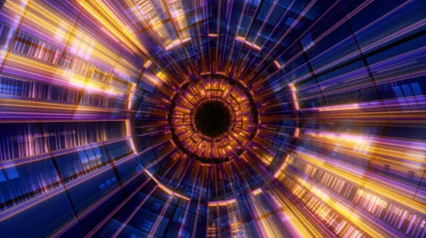 Multicolored tunnel-like background Stock Footage 59443118