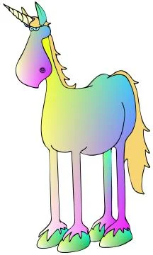 Multicolored unicorn Stock Illustration