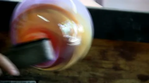 Multicolored vase in process Stock Footage 12305855