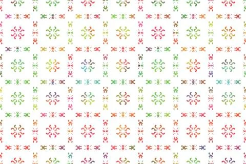 Multicolored vector background with rainbow floral ornament Illustrazione stock