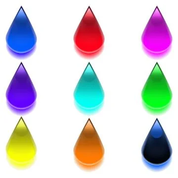 Multicolored vector drops Stockillustratie