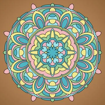 Multicolored Vector Mandala Stock Illustration
