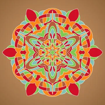 Multicolored Vector Mandala Stock Illustration