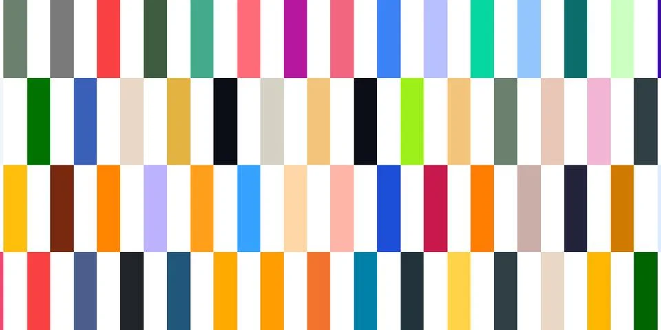 Multicolored vertical stripe grid pattern on white background イラスト素材