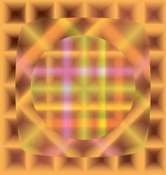 Multicolored waffles one after the other Stock Illustration
