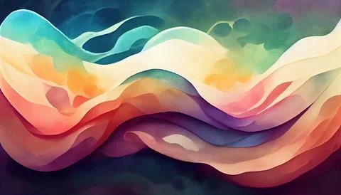 Multicolored watercolor abstract background texture. Digital Illustration Stock Illustration