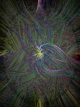 Multicolored wave patterns in the form of plastic threads. Abstract backgroun Stock Illustration