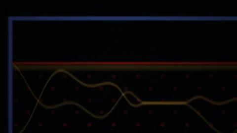Multicolored waveform graphic display animation. Stock Footage 335113477