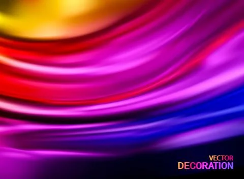 Multicolored  Waves. Vector Abstract Background.  Elegant Silk Texture. Satin Illustrazione stock