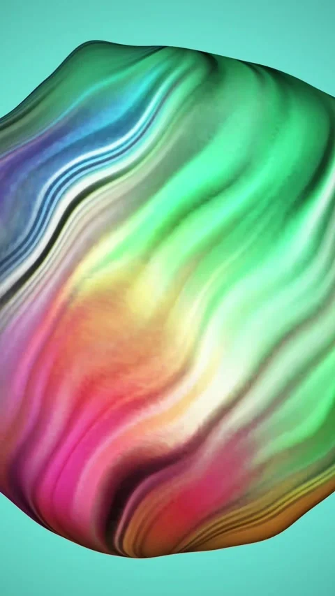 Multicolored wavy lines in fluid abstract composition. Stylish and modern d.. Stock Footage 308742648