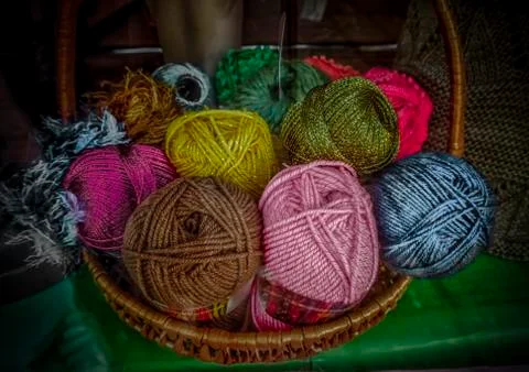 Multicolored Wool Stock Photos