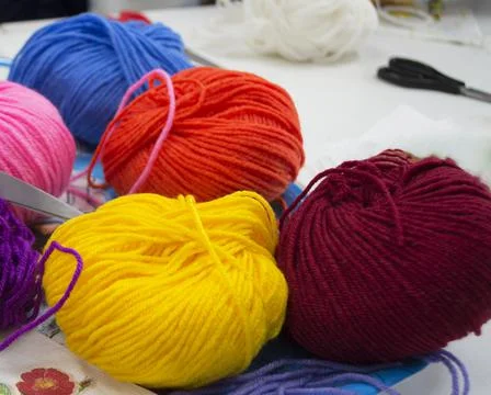 Multicolored yarn Foto stock