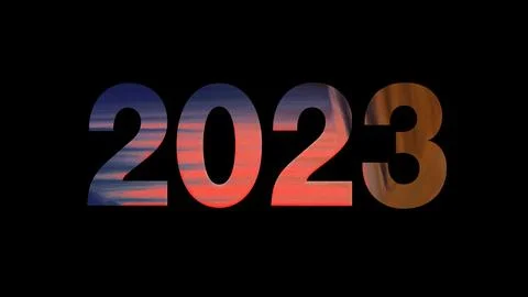 Multicolored Year 2023 Illustrazione stock