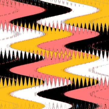 Multicolored zigzag abstract waved pattern. Comic background. Illustrazione stock