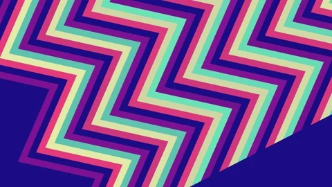 Multicolored Zigzag Pattern on Dark Background. Stock Footage 329484950