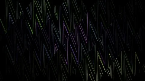 Multicolored zigzag stripes background divided into moving segments, seamless 库存插图