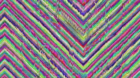 Multicolored, zigzagging patterns with sharp angles, simulating a vibrant Stock Footage 260134175