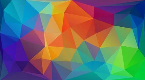 Multicolorful low poly flat background with triangles for web design Stock Illustration