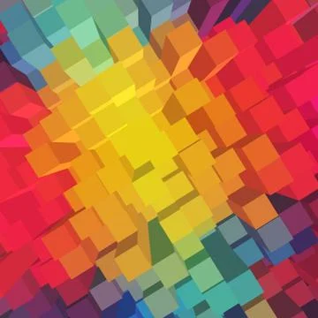 Multicolors 3d Extrude Forms Background Stock Illustration