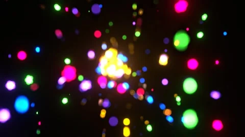 Multicolors Beautiful Festive Glow of Moving Bokeh Lights Background VJ Loop Stock Footage 341673084