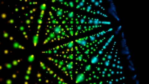 Multicolors dot spinned Video stock 95661400