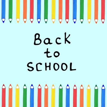 Multicolors pencil background with space for text Stock Illustration