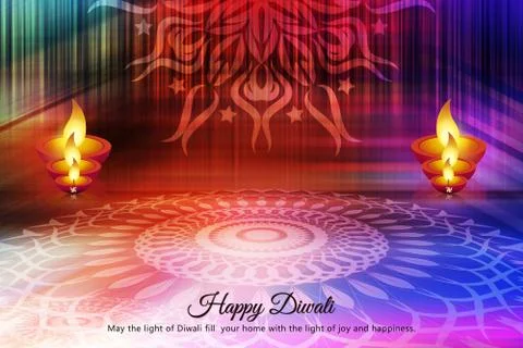 Multicolorstage00001DiwaliDesignBackground Stock Illustration