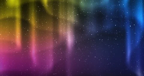 Multicolour aurora in a clear night sky with twinkling stars Vídeos de archivo 117711963