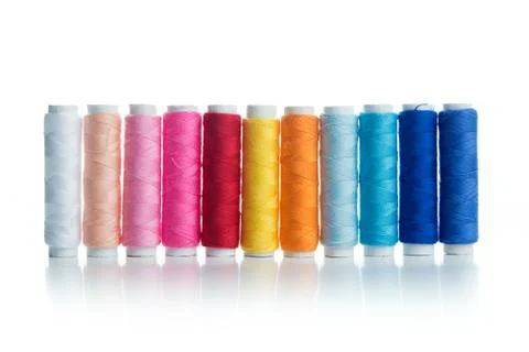 Multicolour bobbins Stock Photos