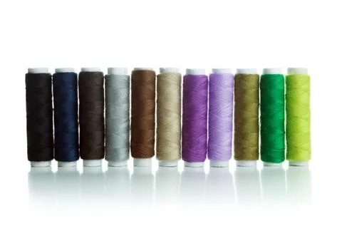 Multicolour bobbins Stock Photos
