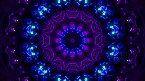 Multicolour Kaleidoscope Patterns. . Unique Kaleidoscopic Animation. Stock Footage 169634522