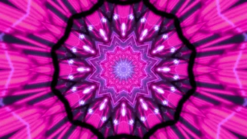 Multicolour Kaleidoscope Patterns. . Unique Kaleidoscopic Animation. 库存影片 183236121