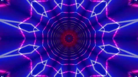 Multicolour Kaleidoscope Patterns. Unique Kaleidoscopic Animation. Stock Footage 214371346