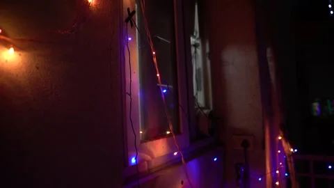 Multicolour led light decoration diwali festival Stock Footage 290170078