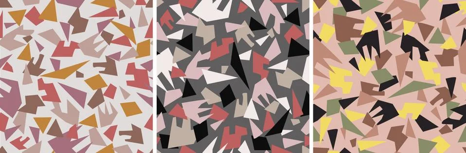 Multicolour terrazzo texture seamless pattern Stock Illustration