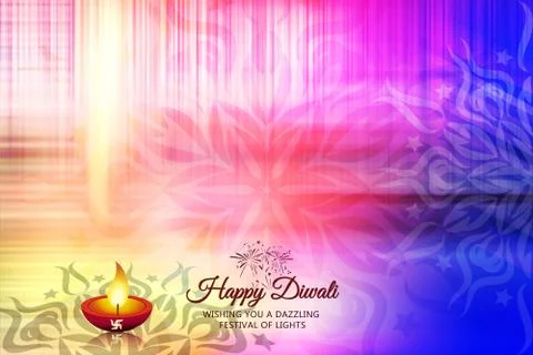 Multicolour00002yellowlight1LampDiwaliDesignBackground Stock Illustration