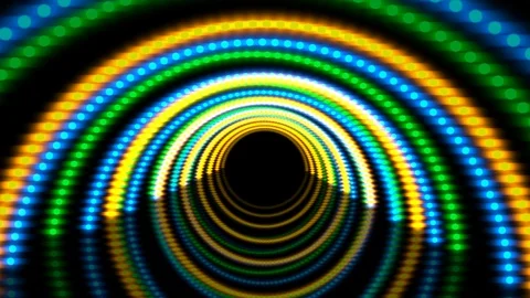 Multicoloured 3D light tunnel stage video background. Stock Footage 116553709