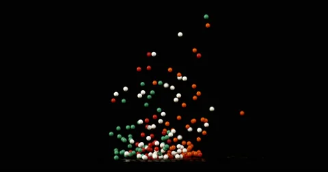 Multicoloured balls in motion in 4K Stock-Footage 59918938