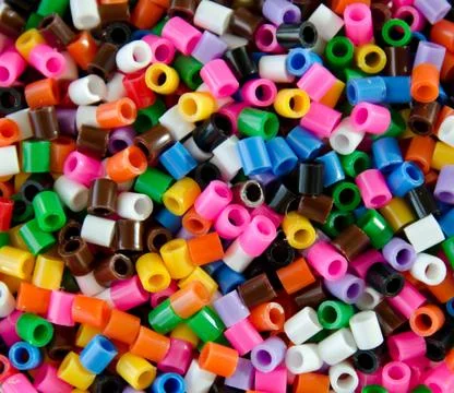 Multicoloured beads Stock Photos