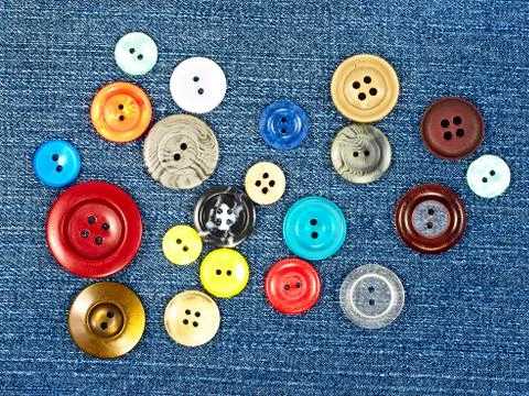 Multicoloured buttons. Stock Photos