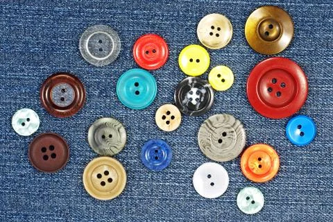 Multicoloured buttons.background. Stock Photos