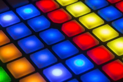 Multicoloured control buttons Foto stock